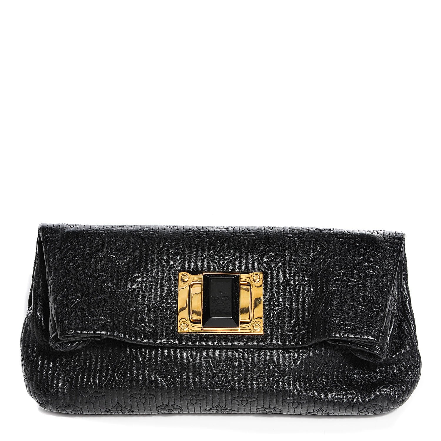 Louis Vuitton Calfskin Quilted Monogram Altair Clutch Black 1 of 7