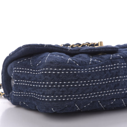 Chanel Denim Quilted Medium Denim Trip Single Flap Blue 7 of 10