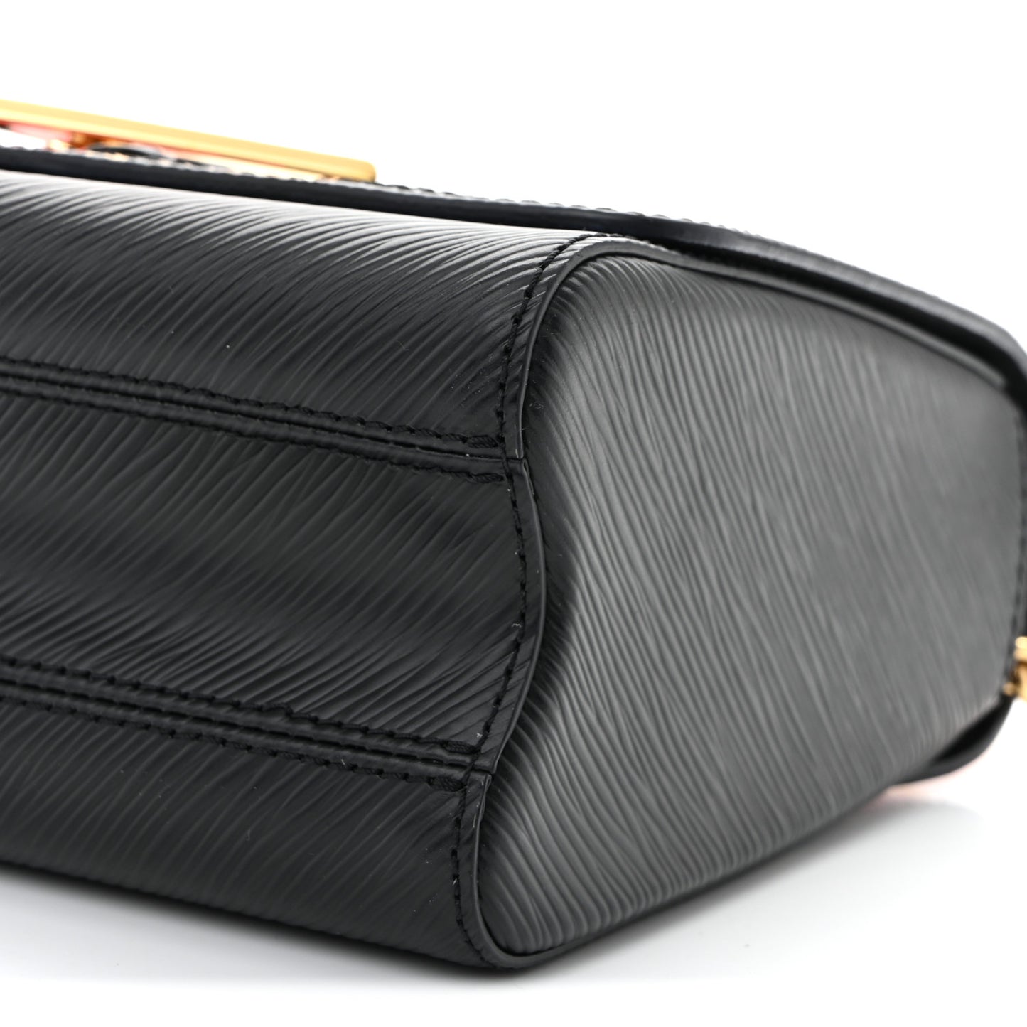 Epi Jungle Twist Shoulder Bag MM Black Coquelicot
