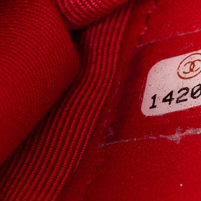 Chanel Patent Quilted Wallet On Chain WOC Red 8 of 12