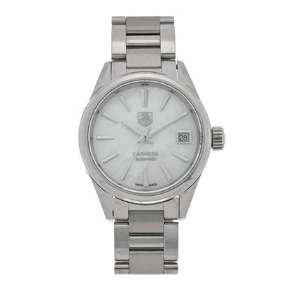 Tag Heuer Stainless Steel Mother of Pearl 28mm Carrera Lady Automatic Watch WAR2411 1 of 5