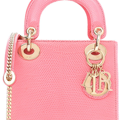 Christian Dior Lizard Mini Lady Dior Pink 8 of 12