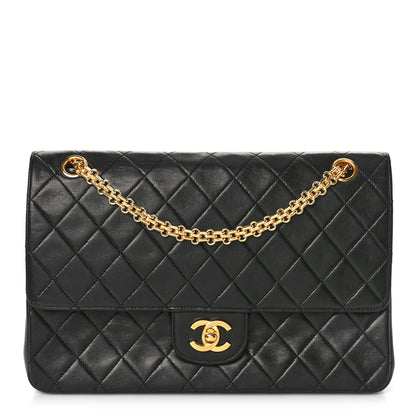 Chanel Lambskin Quilted Medium Double Flap Bijoux Chain Black 1 of 11