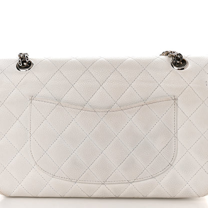 Chanel Caviar Quilted Medium Double Flap Bijoux Chain White 20 of 21
