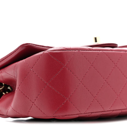 Chanel Lambskin Quilted Mini Rectangular Flap Burgundy 9 of 10