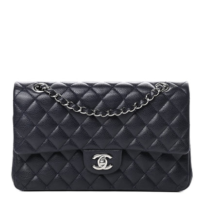 Chanel Lambskin Quilted Medium Double Flap Navy 1 of 17