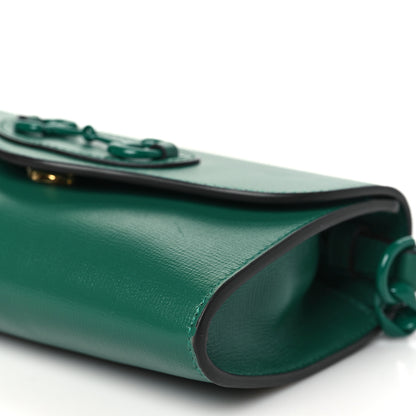 Gucci Azalea Calfskin Web Monochrome Mini Horsebit 1955 Chain Shoulder Bag Emerald 10 of 10