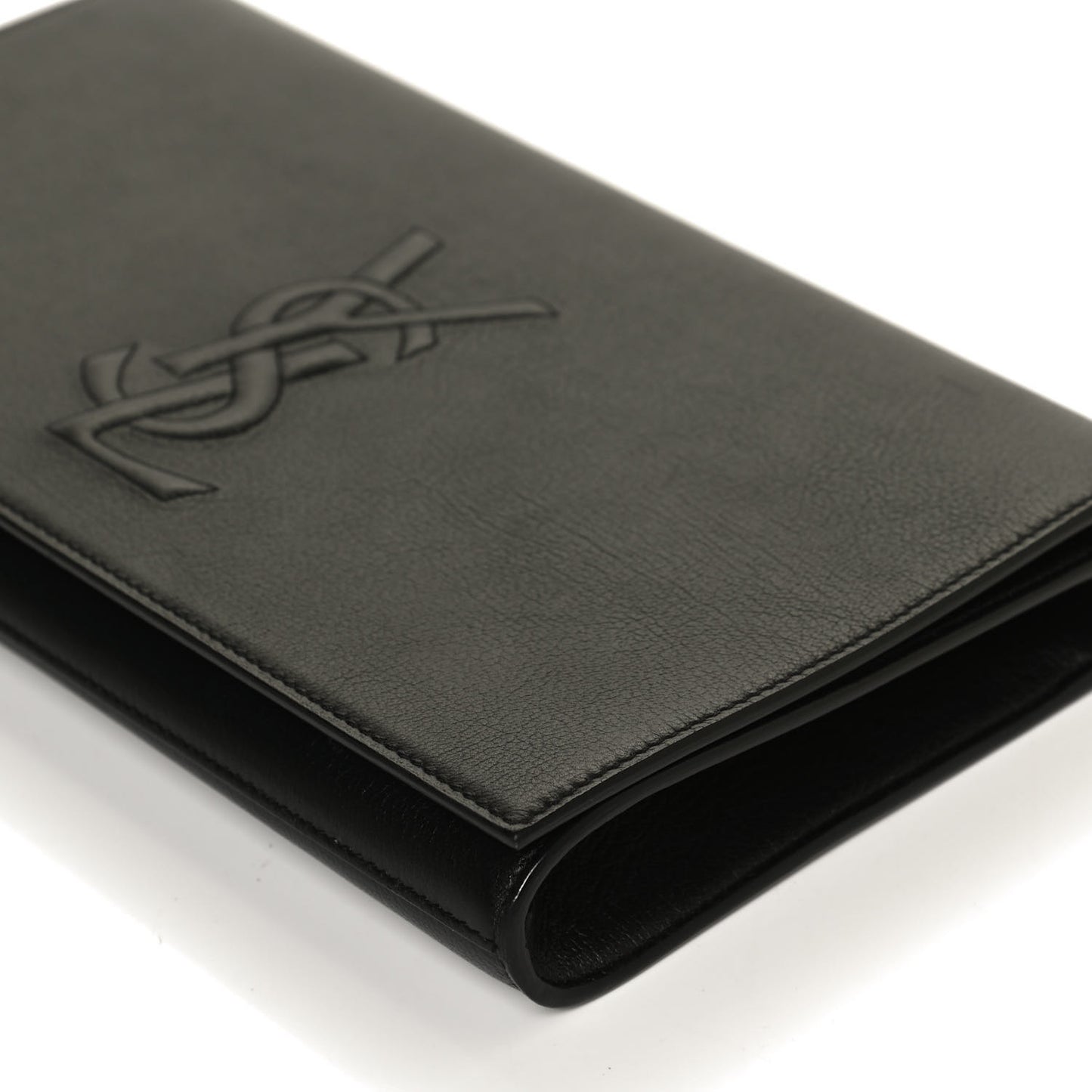 Calfskin Monogram Large Belle De Jour Clutch Black