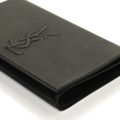 Saint Laurent Calfskin Monogram Large Belle De Jour Clutch Black 8 of 9