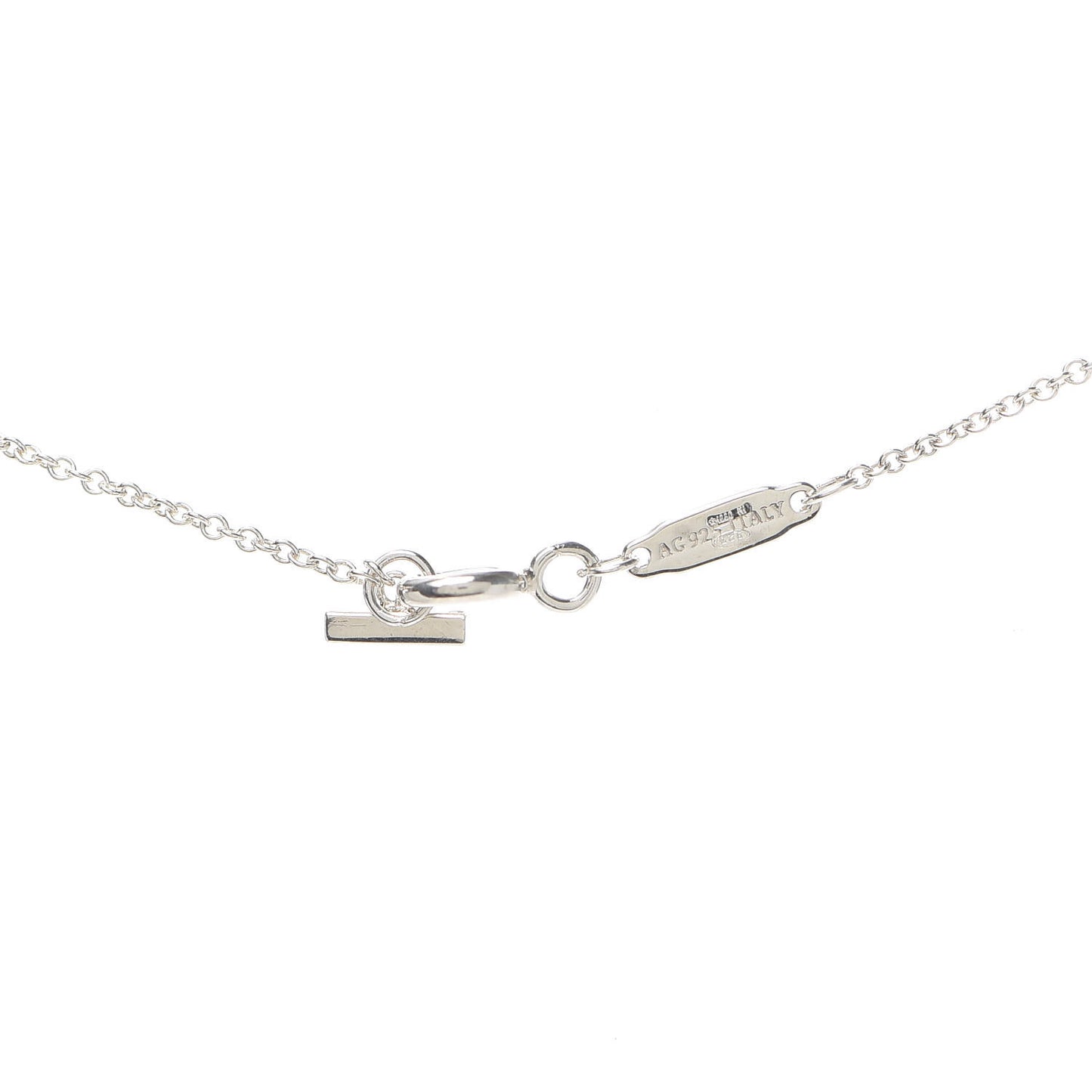 Sterling Silver Large T Smile Pendant Necklace