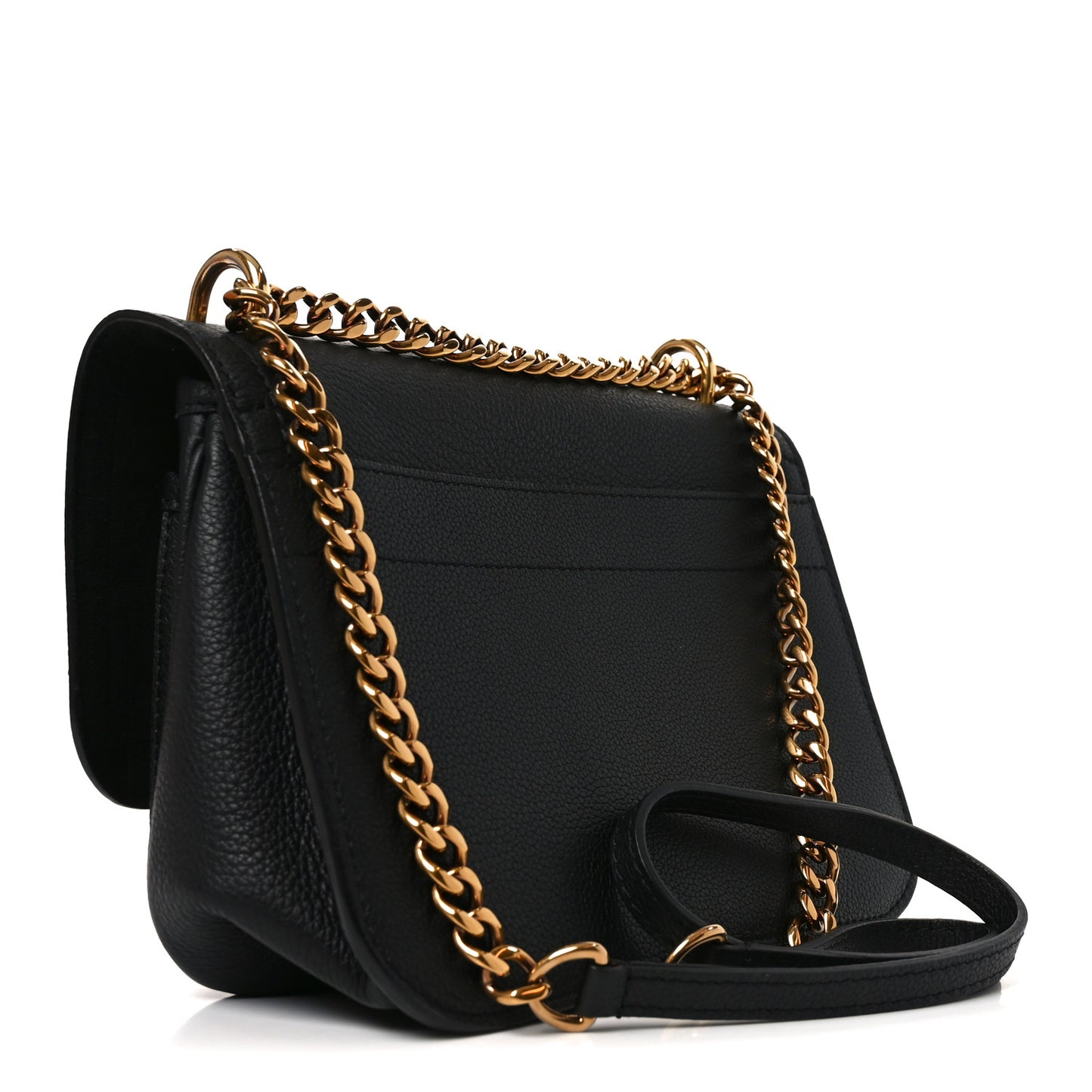 Grained Calfskin Lockme Chain Bag PM Black