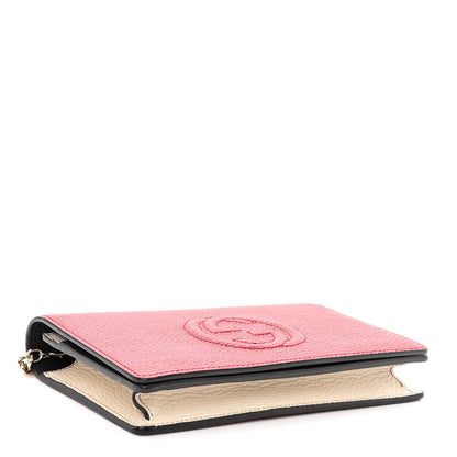 Gucci Dollar Calfskin Soho Wallet On Chain Hibiscus Red Mystic White Blue 4 of 9