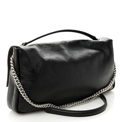 Fendi Vitello Grace Large Chain Baguette Black 3 of 10