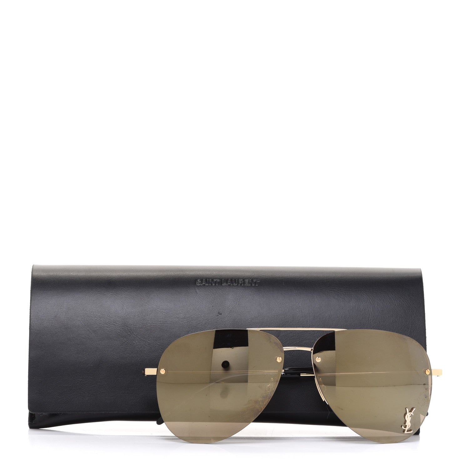 Saint Laurent Aviator Classic 11 Sunglasses Brown 8 of 8