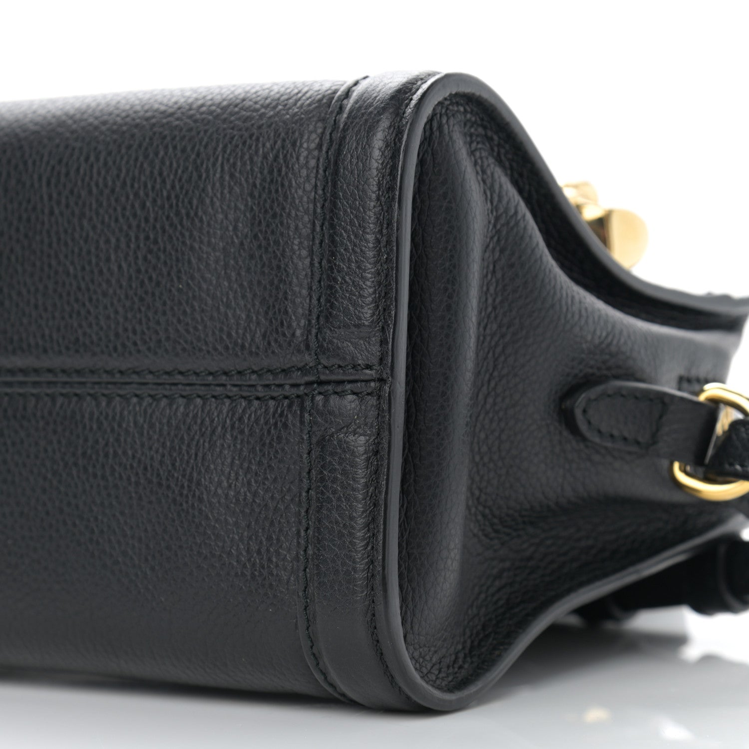 Alexander McQueen Pebbled Calfskin Mini Skull Padlock Zip Around Tote Black 10 of 10