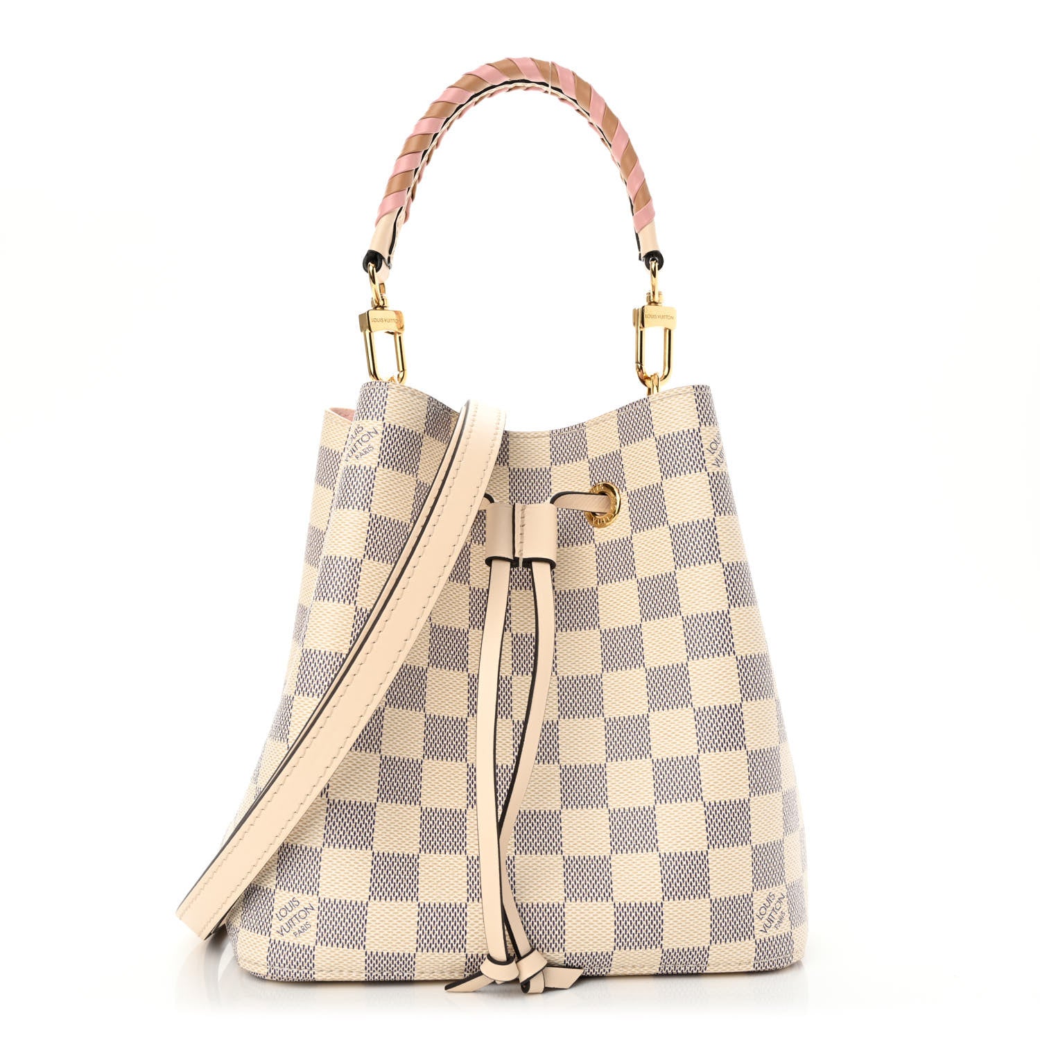 Louis Vuitton Damier Azur Braided Neonoe BB Pink 1 of 10