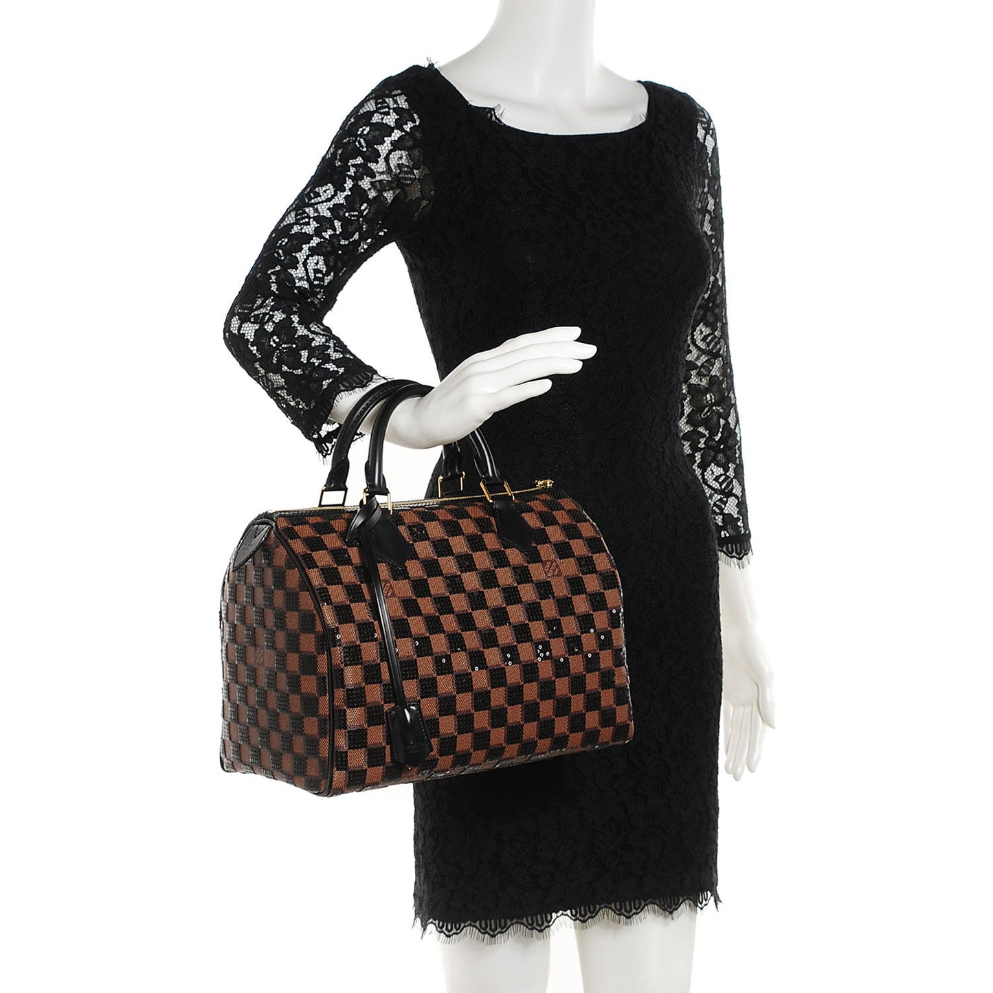 Damier Paillettes Speedy 30 Black
