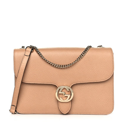 Gucci Dollar Calfskin Interlocking G Shoulder Bag Camelia 1 of 10