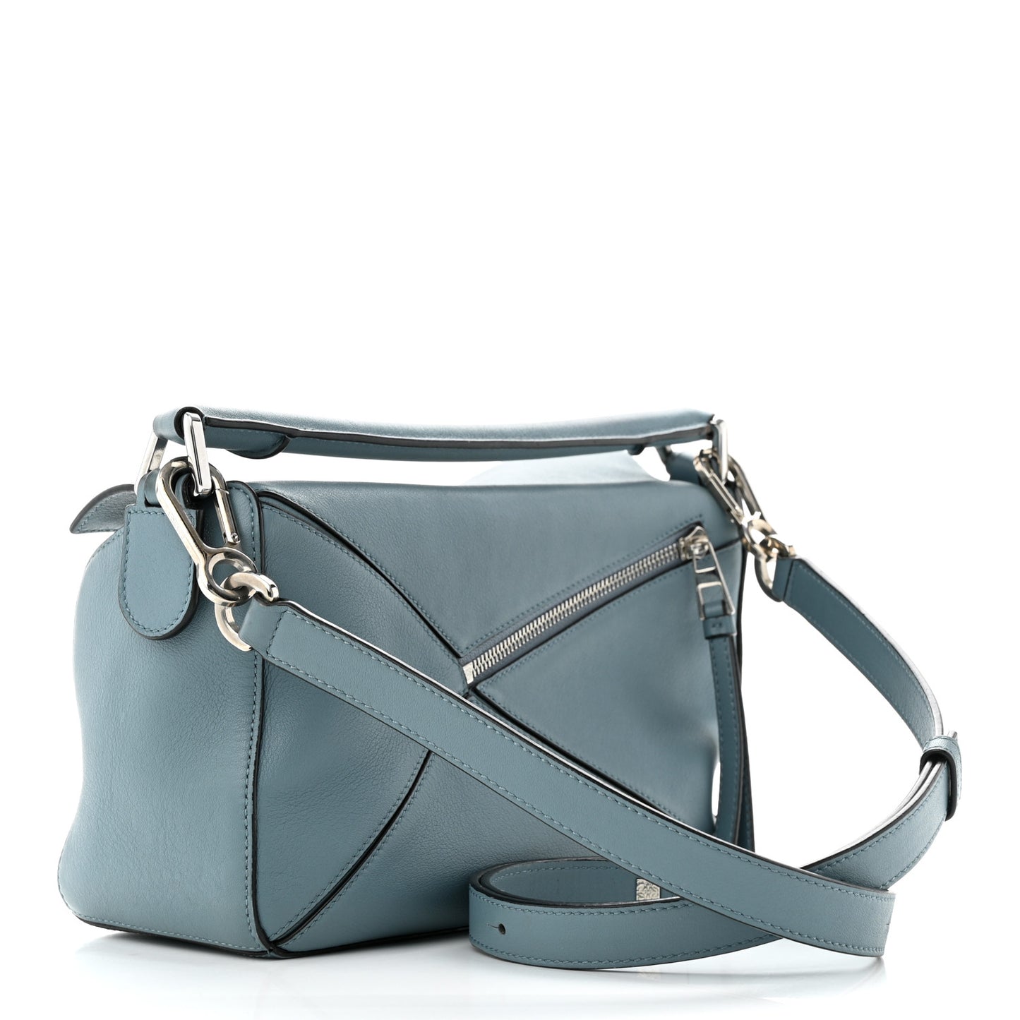 Calfskin Small Puzzle Bag Stone Blue