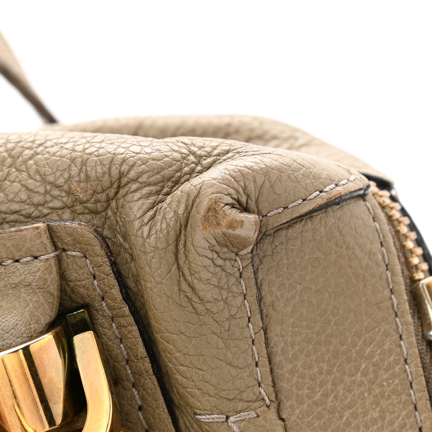 Chloe Calfskin Medium Paraty Barbour Khaki 18 of 20