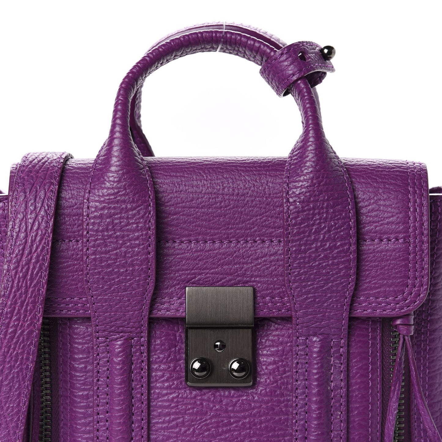 3.1 Textured Calfskin Mini Pashli Satchel Orchid