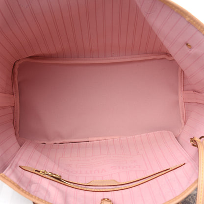 Louis Vuitton Damier Azur Neo Neverfull MM Rose Ballerine 4 of 6