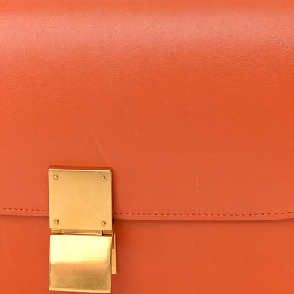 Celine Box Calfskin Medium Classic Box Flap Bag Orange 16 of 23
