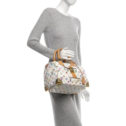 Louis Vuitton Monogram Multicolor Speedy 30 White 2 of 9