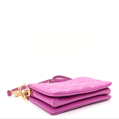 Louis Vuitton Lambskin Embossed Monogram Coussin BB Orchid 4 of 10