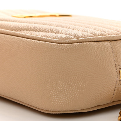 Saint Laurent Grain De Poudre Matelasse Monogram Mini Lou Camera Bag Dark Beige 10 of 10
