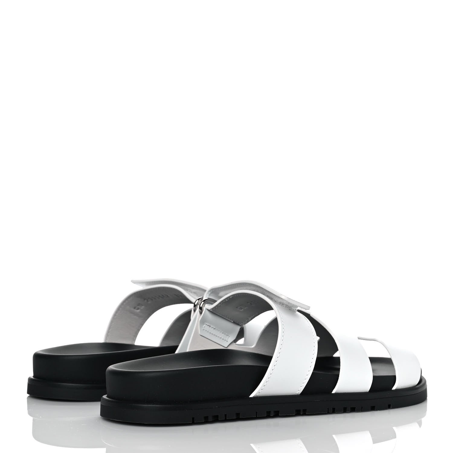 Hermes Calfskin Womens Chypre Sandals 37.5 White 4 of 9
