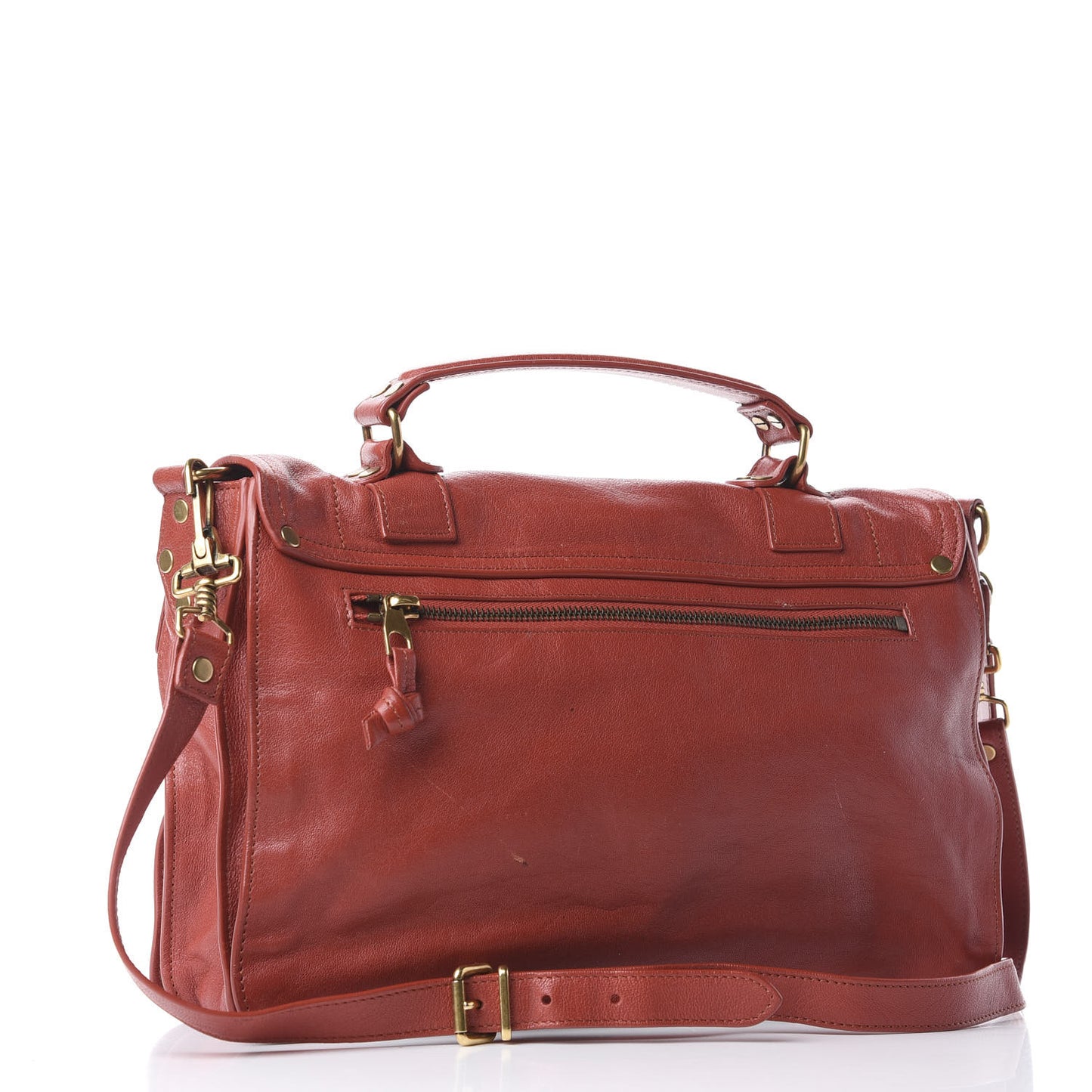 Lambskin Medium PS1 Satchel Mandarin Red