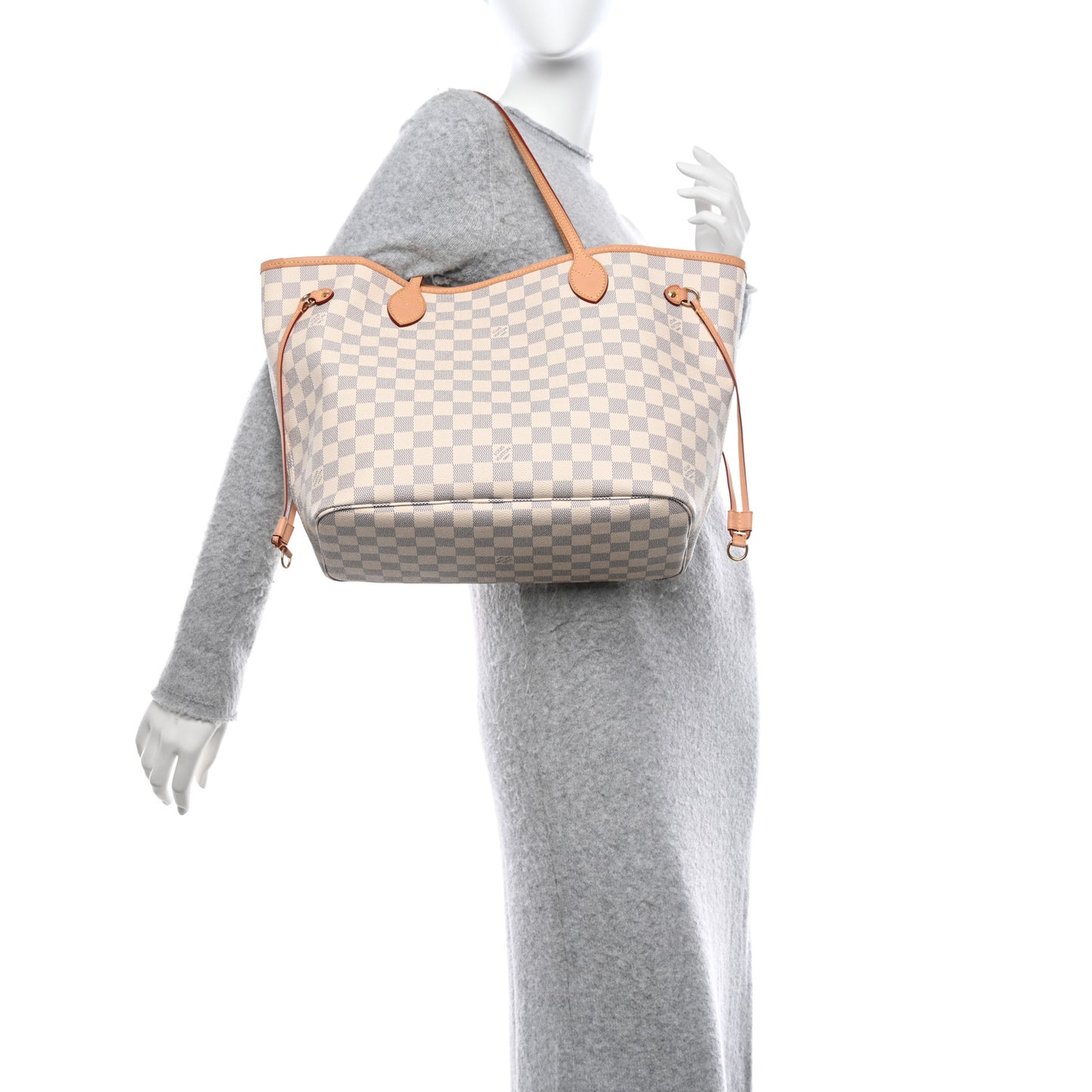Damier Azur Neo Neverfull MM Rose Ballerine