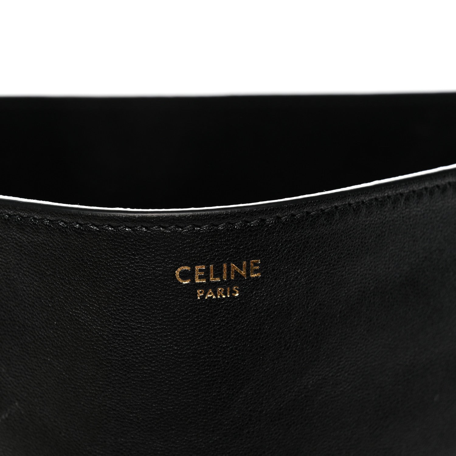 Celine Shiny Lambskin Soft Triomphe Besace Bag Black 6 of 9