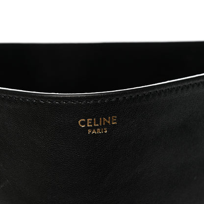 Celine Shiny Lambskin Soft Triomphe Besace Bag Black 6 of 9