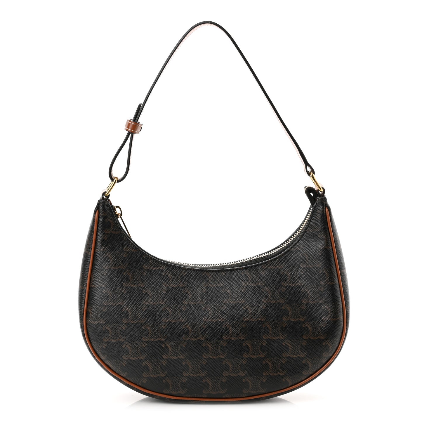 Triomphe Canvas Calfskin Ava Shoulder Bag Tan