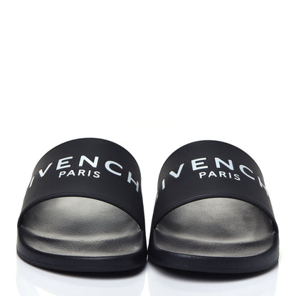 Givenchy Rubber Logo Pool Slide Sandals 39 Black 2 of 9