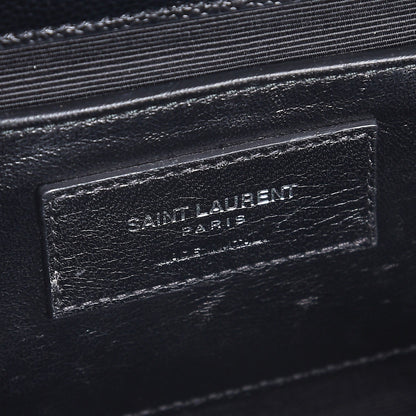 Saint Laurent Grain De Poudre Medium Classic Monogram Kate Double Handle Satchel Black 7 of 9