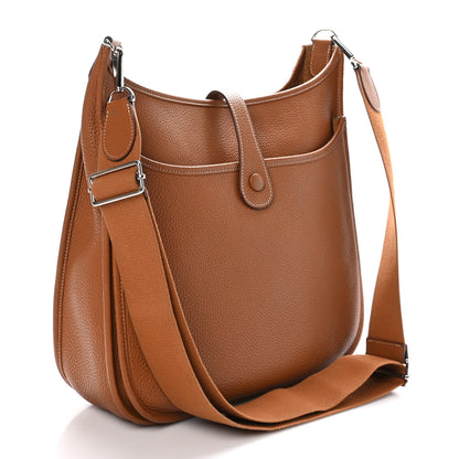 Hermes Taurillon Clemence Evelyne III GM Gold 3 of 10