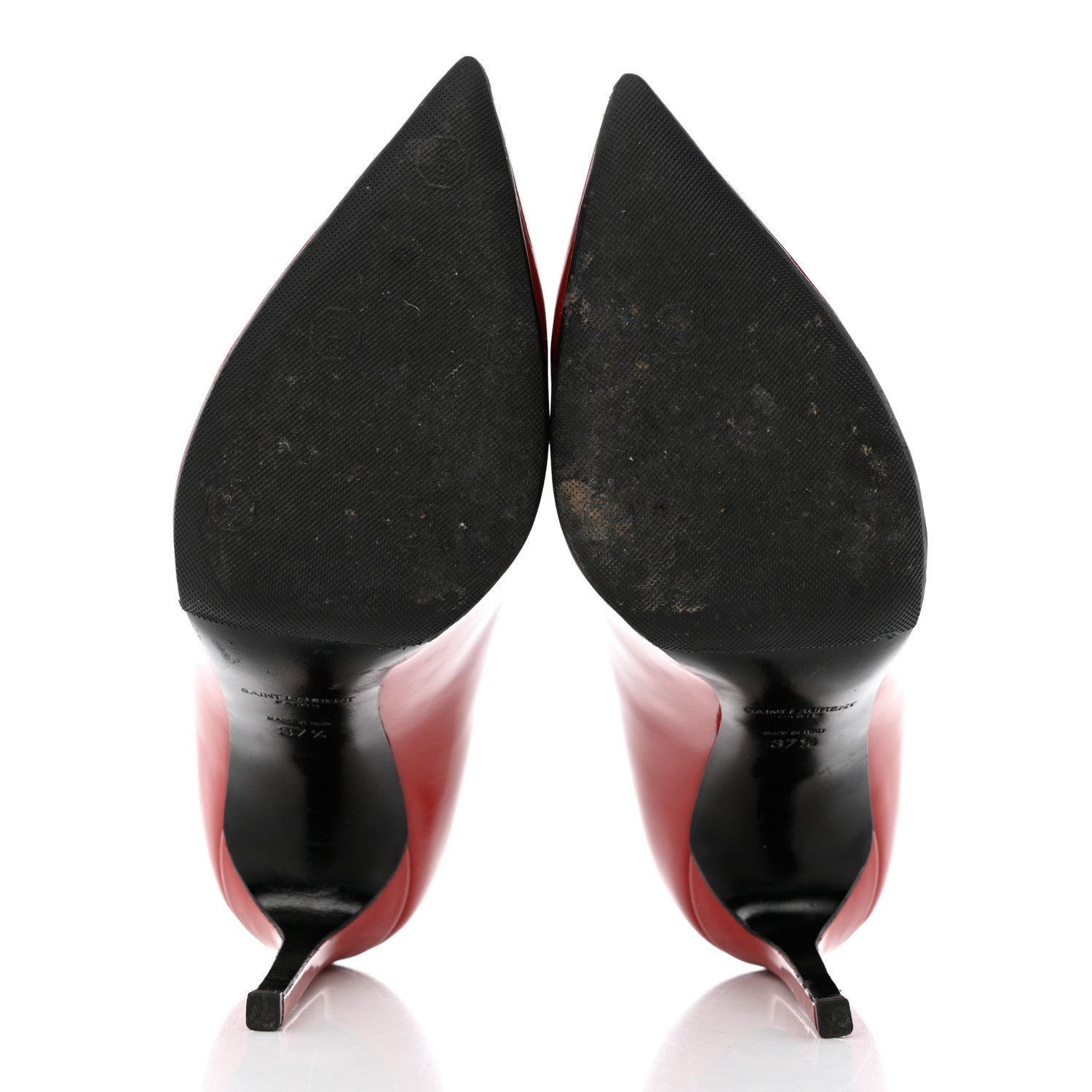 Saint Laurent Patent Calfskin Zoe 105 Pump 37.5 Red 5 of 11