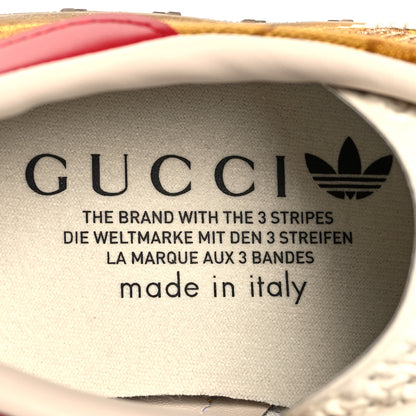 Gucci X ADIDAS Vintage GG Monogram Mens Gazelle Sneakers Mid Natural Nut Off White 7 of 8