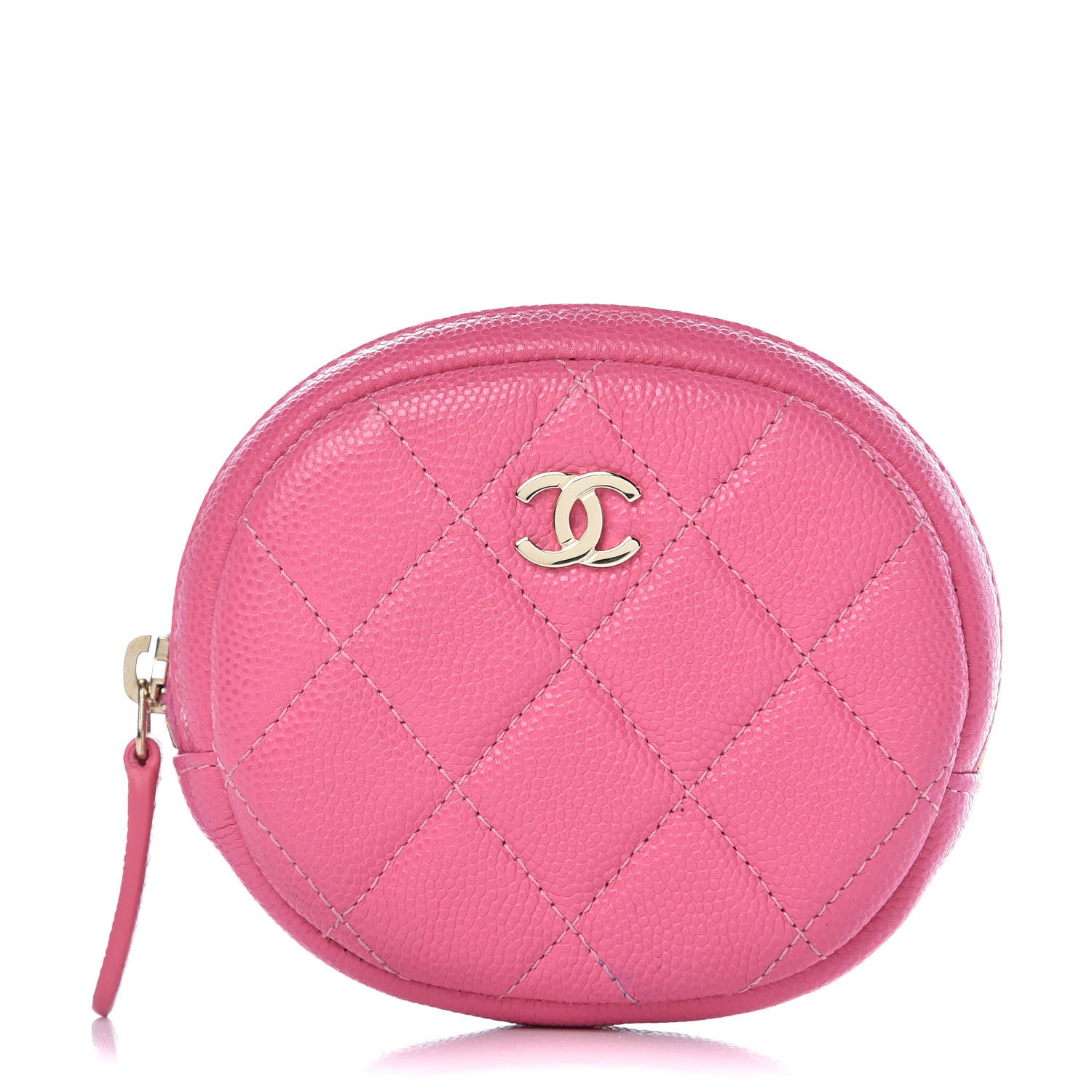 Chanel Caviar Quilted Zip Around Classic Coin Purse Pink 1 of 8