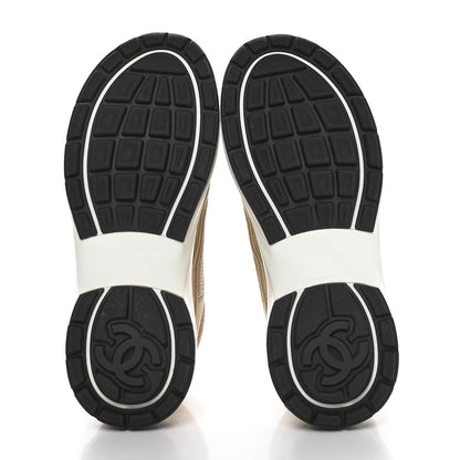 Chanel Fabric CC Womens Sneakers 36.5 Light Beige 6 of 9