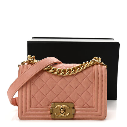 Chanel Caviar Quilted Small Boy Flap Pink 13 of 13