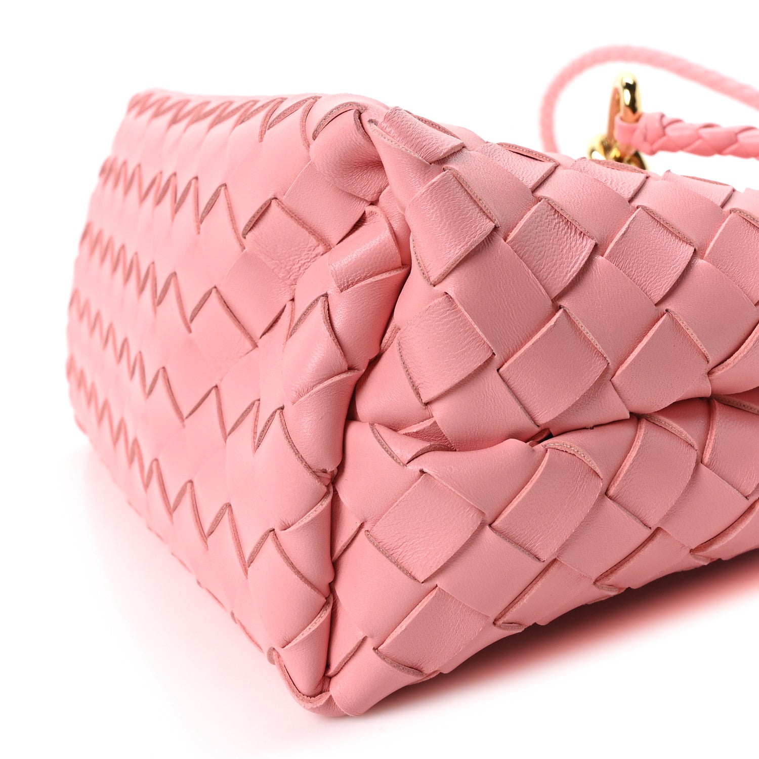 Bottega Veneta Nappa Intrecciato Small Andiamo Shoulder Bag Blush 9 of 10