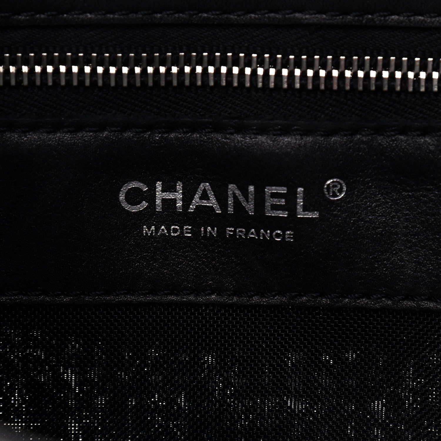 Chanel Calfskin Mesh Hidden Sequin CC Tote Black 6 of 10