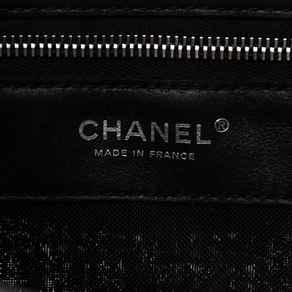 Chanel Calfskin Mesh Hidden Sequin CC Tote Black 6 of 10