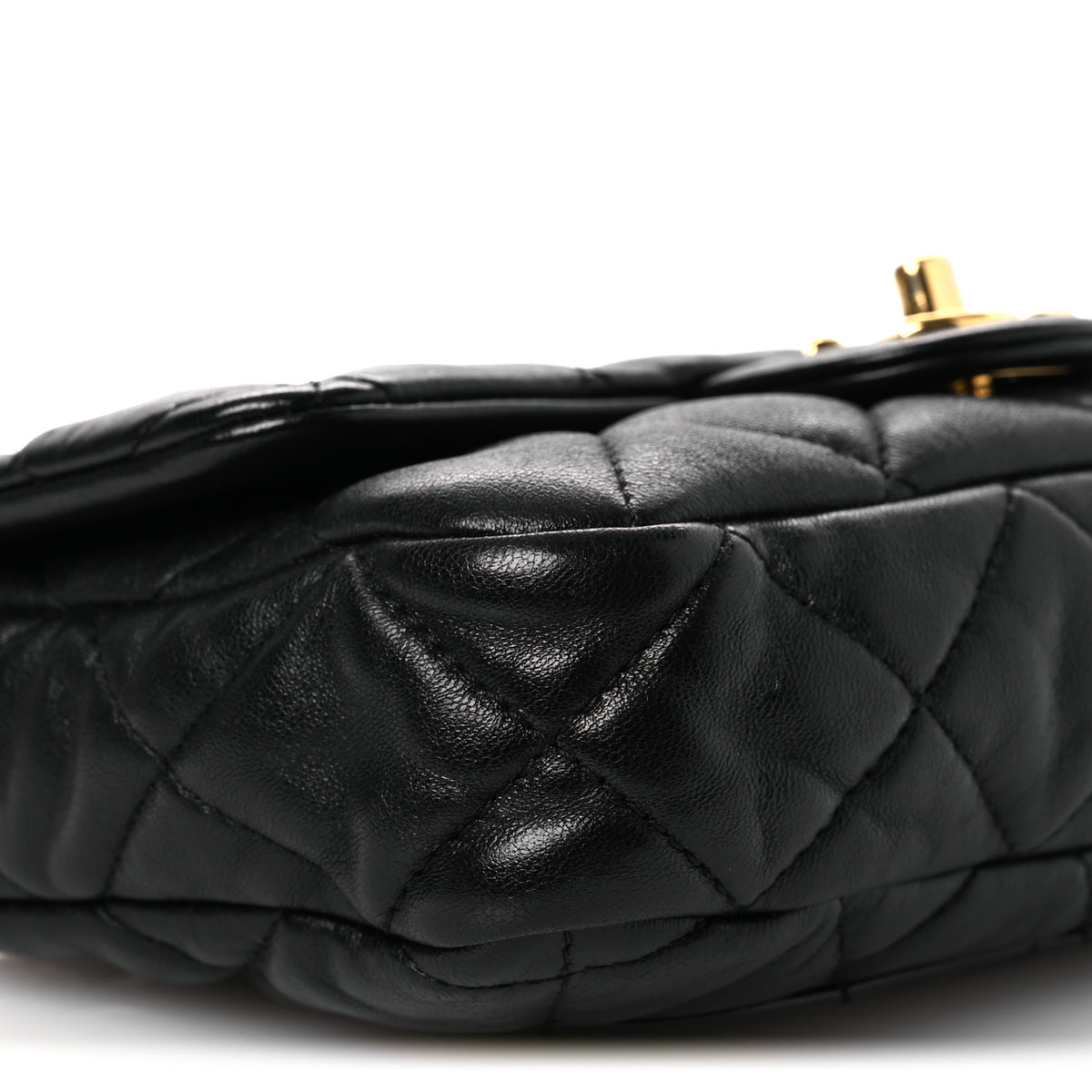 Lambskin Quilted Small Funky Town Flap Black