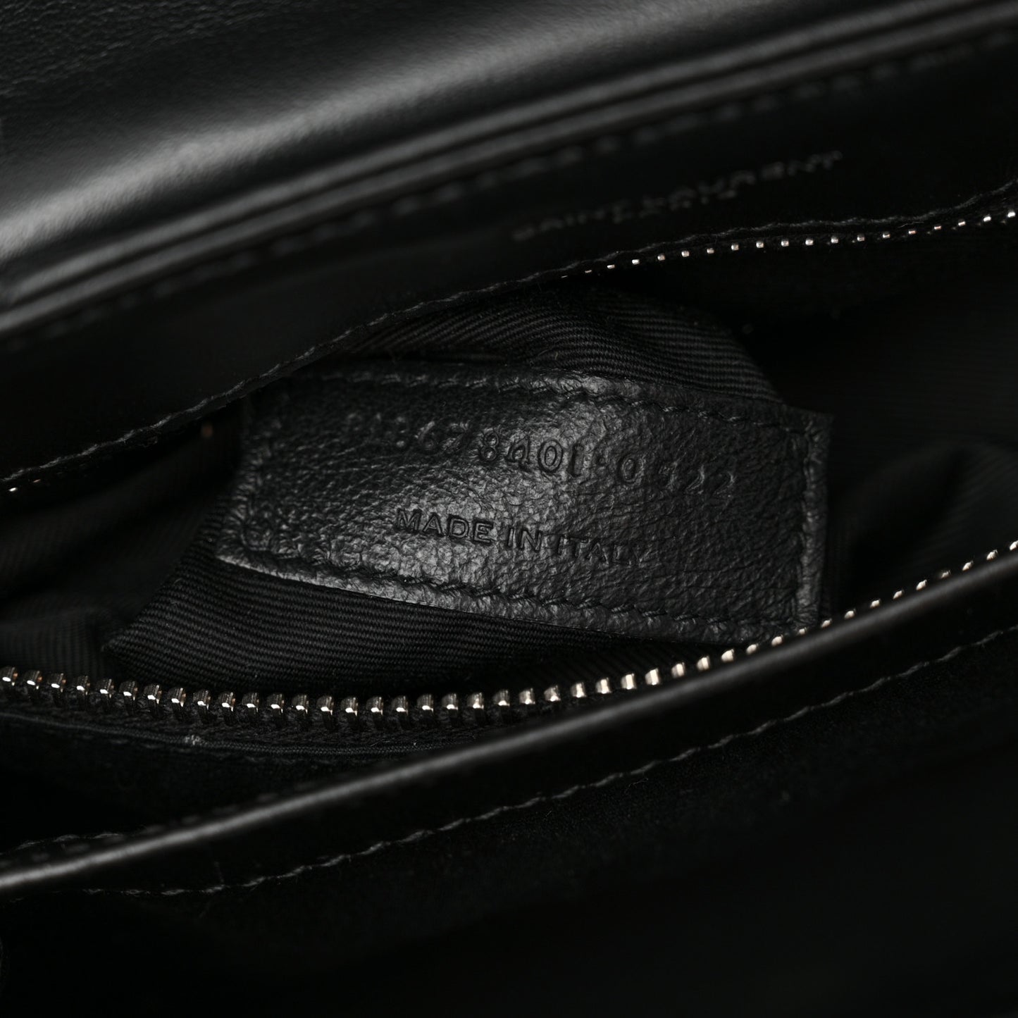 Calfskin Y Quilted Monogram Toy Loulou Crossbody Bag Black