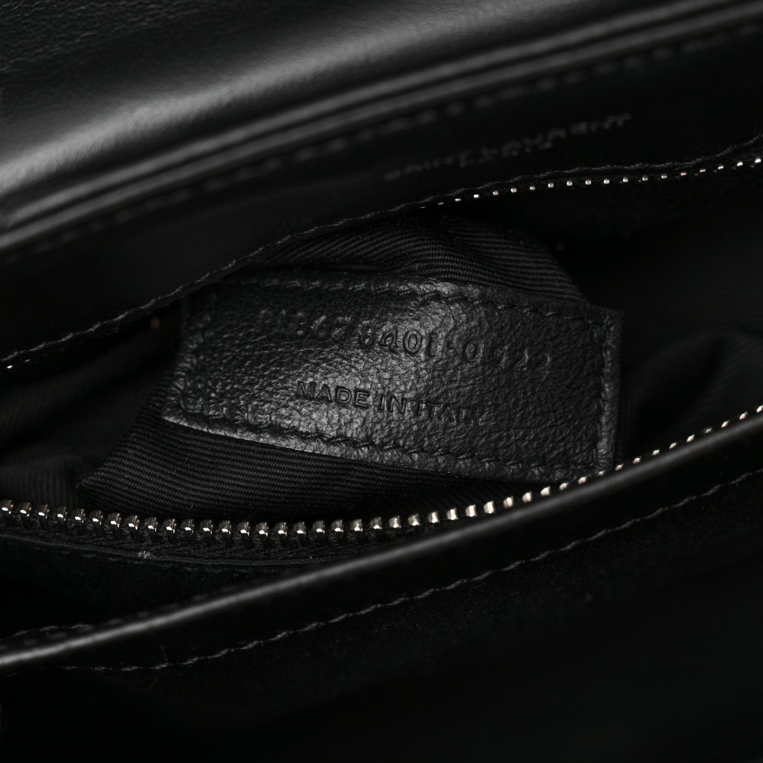 Saint Laurent Calfskin Y Quilted Monogram Toy Loulou Crossbody Bag Black 7 of 10